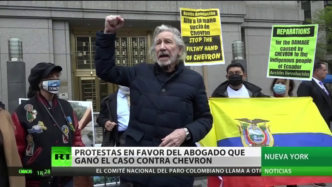 Protestas en EE.UU. en favor del abogado que ganó el caso contra Chevron