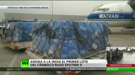 La India recibe el primer lote de Sputnik V en medio del aumento de casos de covid-19
