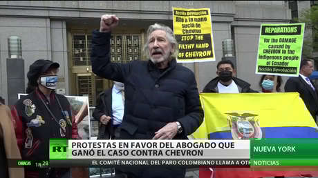 Protestas en EE.UU. en favor del abogado que ganó el caso contra Chevron
