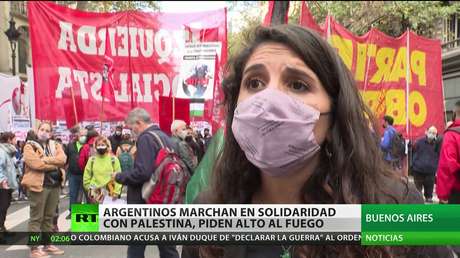 Argentinos marchan en solidaridad con Palestina y piden un alto el fuego