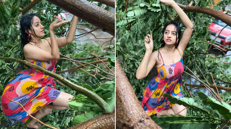 Una actriz india "disfruta" posando con las consecuencias del ciclón Tauktae, que dejó decenas de muertos, y provoca la ira en la Red (FOTOS, VIDEO)