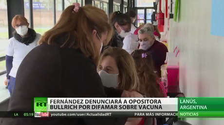 El presidente argentino demanda a la opositora Bullrich por su "difamación imperdonable" sobre las vacunas