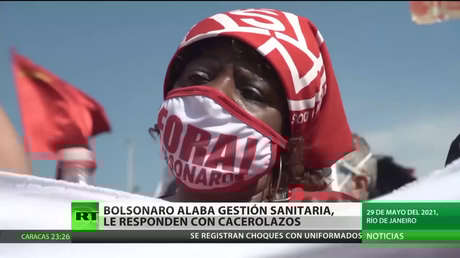 Bolsonaro alaba su gestión sanitaria y le responden con cacerolazos