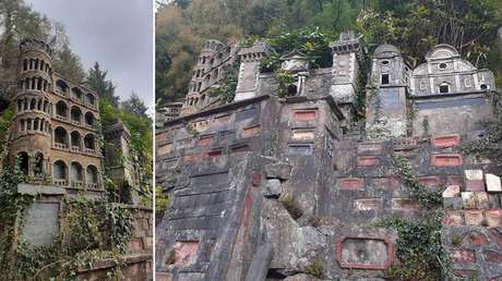Encuentran una mini Italia escondida en un bosque de Gales con decenas de réplicas de famosos monumentos (FOTOS)