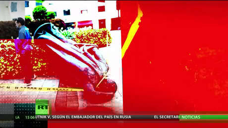 ¿Reformar el pasado? Manifestantes colombianos derriban monumentos a conquistadores y políticos de derecha