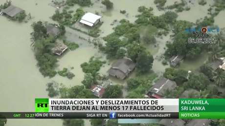 Lluvias provocan inundaciones y deslizamientos que dejan al menos 17 muertos en Sri Lanka