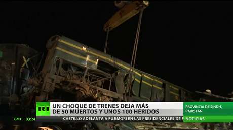 Un choque de trenes deja más de 50 muertos y un centenar de heridos en Pakistán