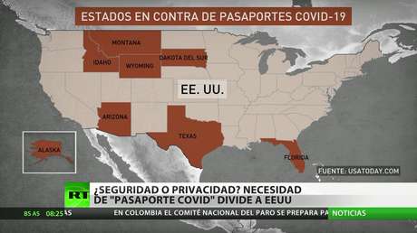 Seguridad vs. privacidad: La implementación de pasaportes covid divide a la sociedad de EE.UU.