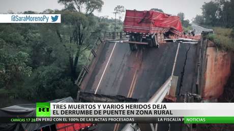 Paraguay: Tres muertos y varios heridos al derrumbarse un puente en una zona rural