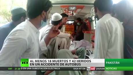 Al menos 18 muertos y 42 heridos en un accidente de autobús en Pakistán