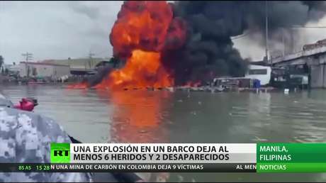 Filipinas: Una explosión en un barco deja al menos seis heridos y dos desaparecidos