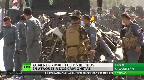 Al menos siete muertos y seis heridos en ataques contra dos camionetas en Afganistán