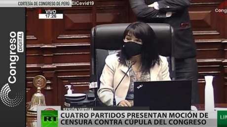 Cuatro partidos políticos presentan una moción de censura contra la cúpula del Congreso en Perú