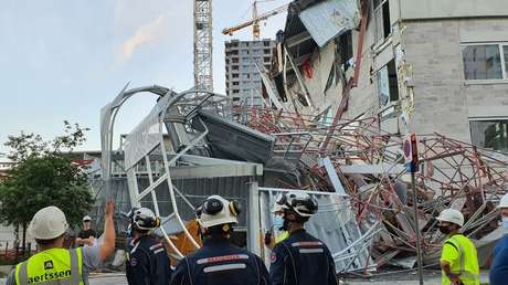 Cinco muertos y nueve heridos por el derrumbe parcial de una escuela en construcción en Bélgica (VIDEO)