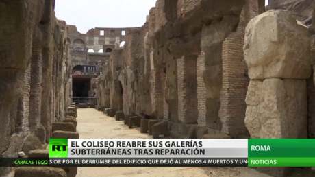 El Coliseo Romano reabre sus galerías subterráneas tras dos años y medio de reparaciones