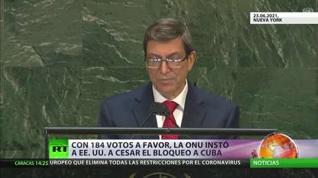 La ONU instó a EE.UU. a cesar el bloqueo a Cuba con 184 votos