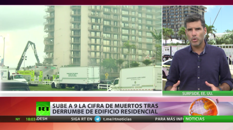 Se eleva a 9 la cifra de muertos tras el derrumbe de un edificio residencial en Florida