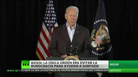 Joe Biden señala que hasta el momento no hay pruebas contundentes sobre las causas del derrumbe parcial de un edificio en Florida