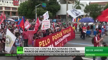 Protestas contra Bolsonaro en Brasil en paralelo a la investigación en su contra de la Fiscalía