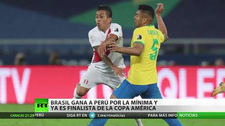 Brasil vence a Perú por la mínima y jugará la final de la Copa América