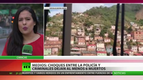 Al menos seis muertos en enfrentamientos entre grupos criminales y la Policía en la capital de Venezuela