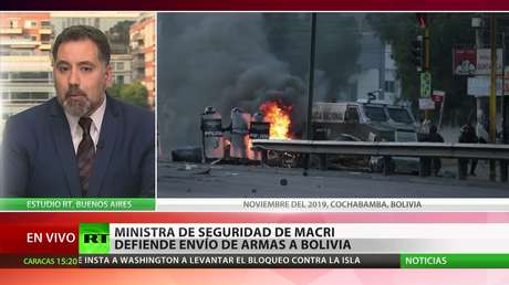 Exministra de Seguridad de Argentina defiende el envío de armas a Bolivia