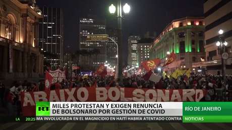 Miles protestan en Brasil y exigen la renuncia de Bolsonaro por gestión de la pandemia