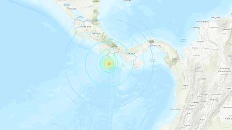 Se registra un fuerte sismo de magnitud 6,8 frente a la costa de Panamá