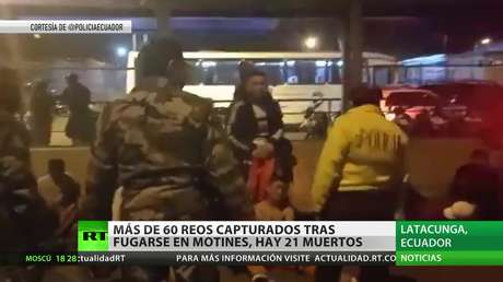 Más de 21 muertos en varios motines en Ecuador en los que se fugaron más de 60 reos