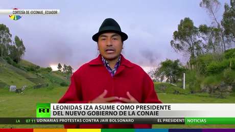 Leonídas Iza asume la presidencia de la Conaie