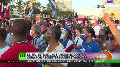 Cuba rechaza las sanciones estadounidenses por presuntos "abusos contra manifestantes" durante las protestas