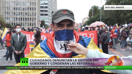 Manifestaciones multitudinarias contra reformas de Iván Duque