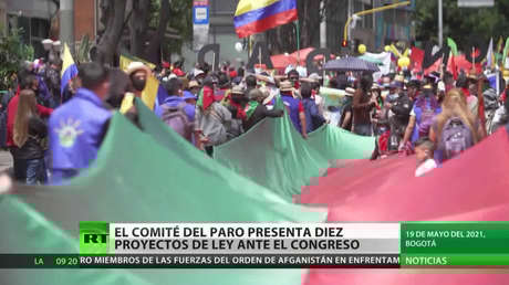 El Comité del Paro de Colombia presenta diez proyectos de ley ante el Congreso