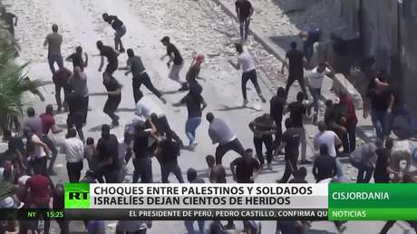 Choques entre palestinos y soldados israelíes dejan cientos de heridos
