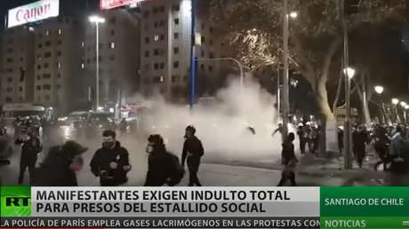 Manifestantes en Chile exigen indulto total para presos del estallido social