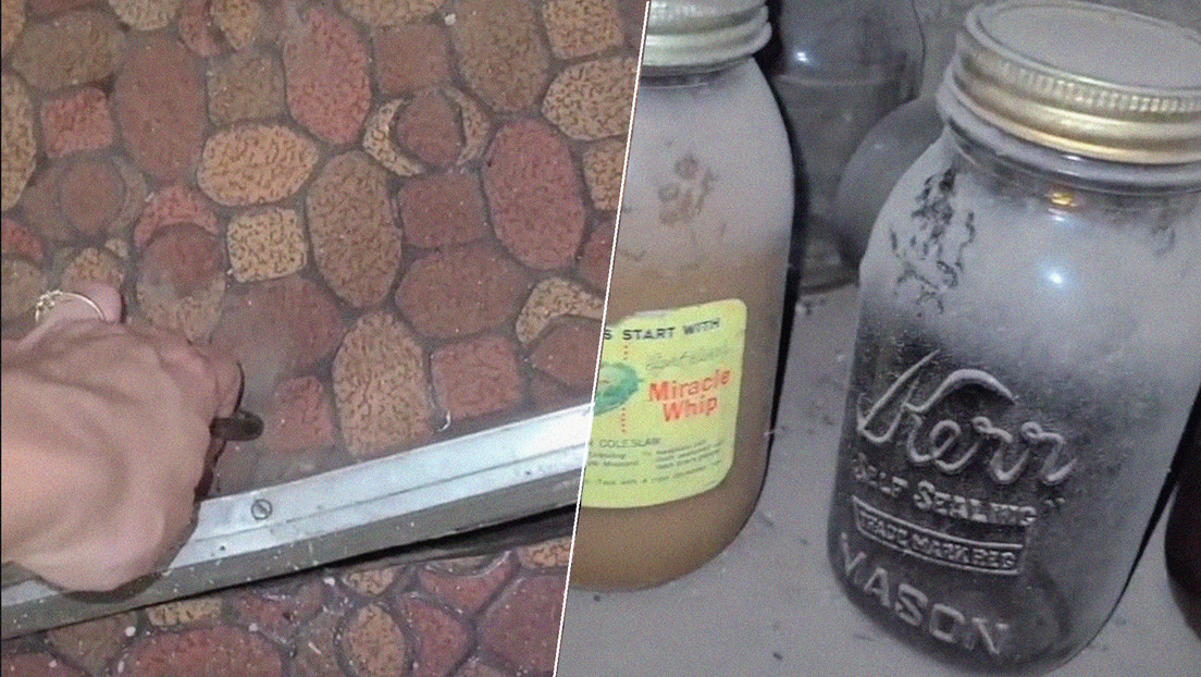 Mujer encuentra una antigua bodega repleta de comida debajo de su nueva vivienda