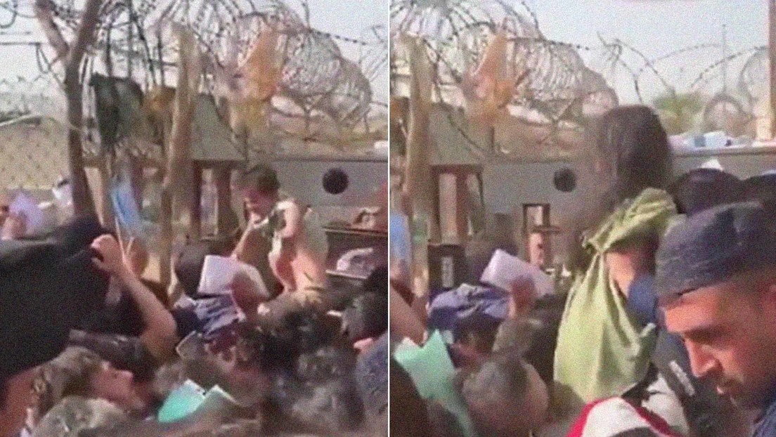 VIDEOS: Padres afganos pasan sus niños a militares en el aeropuerto de Kabul para que sean evacuados a países seguros