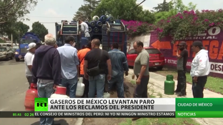 Gaseros de México levantan el paro y reanudan el suministro ante los reclamos del presidente