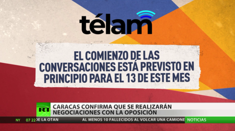Caracas confirma que se realizarán negociaciones con la oposición