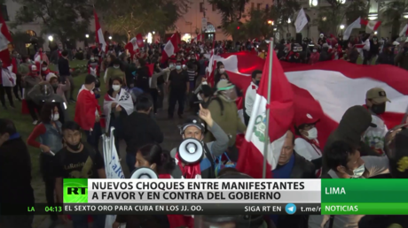 Perú: Nuevos choques entre manifestantes a favor y en contra del Gobierno