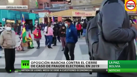 Bolivia: Oposición marcha contra el cierre del caso de fraude electoral en 2019
