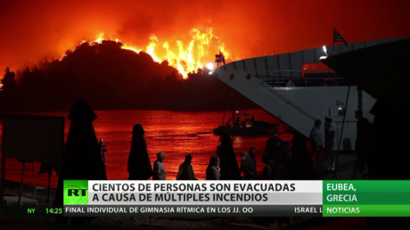 Cientos de personas son evacuadas en Grecia a causa de múltiples incendios