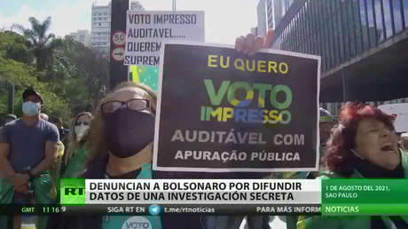 Denuncian a Bolsonaro por difundir datos de una investigación secreta