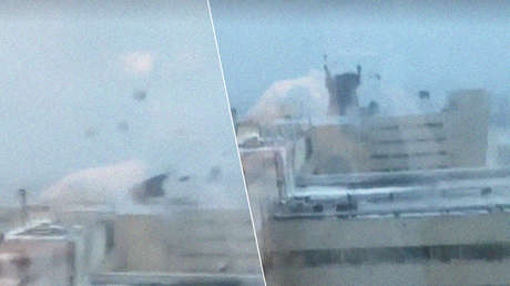 Una enfermera capta el aterrador momento en el que el huracán Ida arranca partes del techo de un edificio en Nueva Orleans (VIDEO)