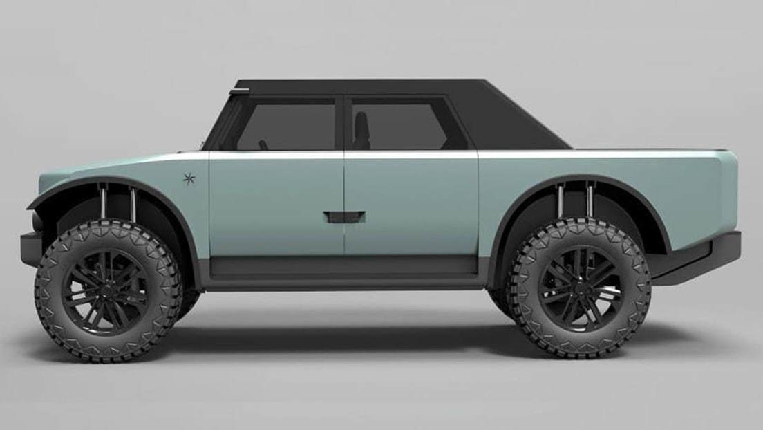 Presentan una camioneta híbrida con carrocería de tela y autonomía de 7.000 kilómetros (FOTOS)