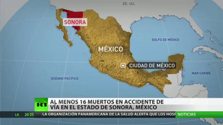 México: al menos 16 muertos en un accidente de tráfico en Sonora