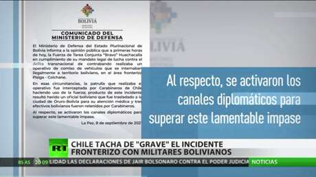 Chile tacha de "grave" el incidente fronterizo con militares bolivianos