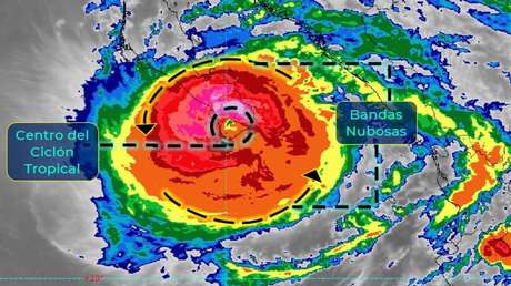 El huracán Olaf, de categoría 2, impacta en el estado mexicano de Baja California Sur