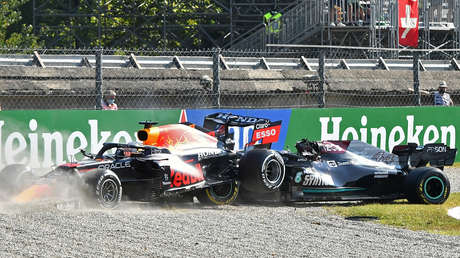 VIDEO: Hamilton y Verstappen colisionan durante el Gran Premio de Italia de Fórmula 1