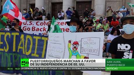 Puertorriqueños marchan a favor de su independencia de EE.UU.